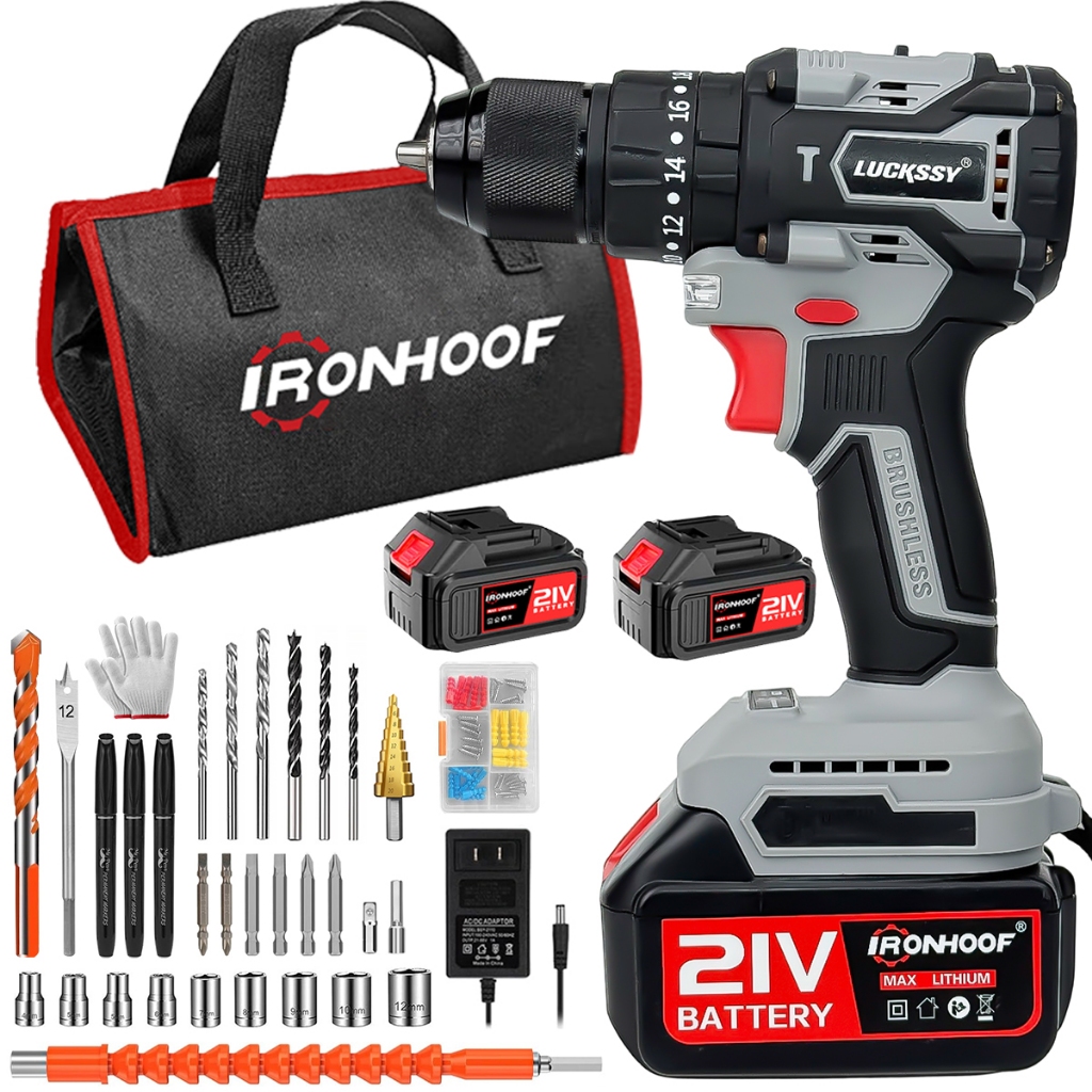 Furadeira Parafusadeira De Impacto A Bateria Profissional Brushless 21V