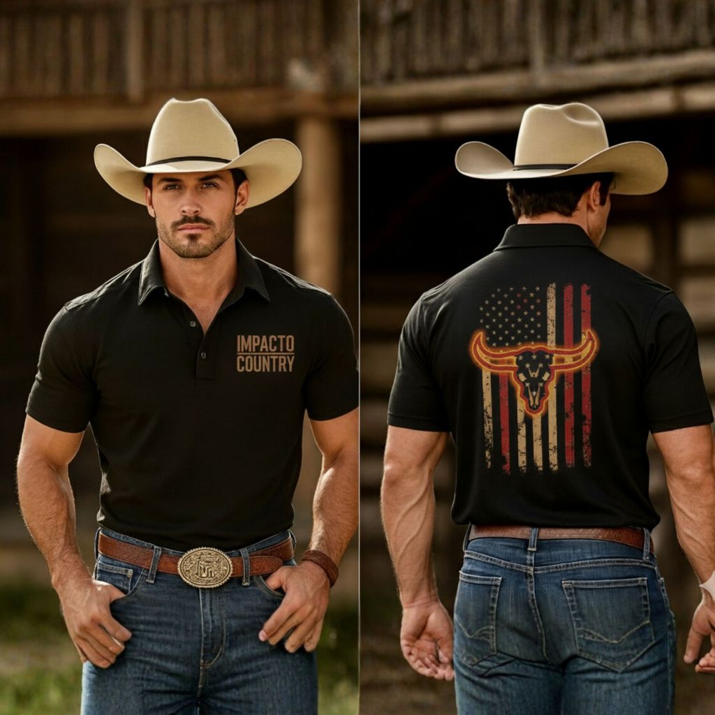 Camisa Masculina Polo Country Lançamento IMPACTO COUNTRY Original Cowboys Com Estilo Moda Sertaneja