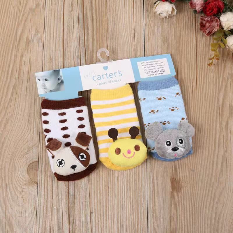 kit 6 pares Meia de Bebe meias Com sinos dê Bichinho